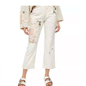Free People Love Alive Boyfriend Jeans Size 26 White Like New